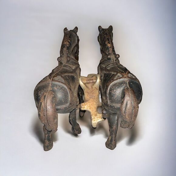 Rare Vintage Arcade Mfg Co Cast Iron Horses Please Read Description - Picture 4 of 6